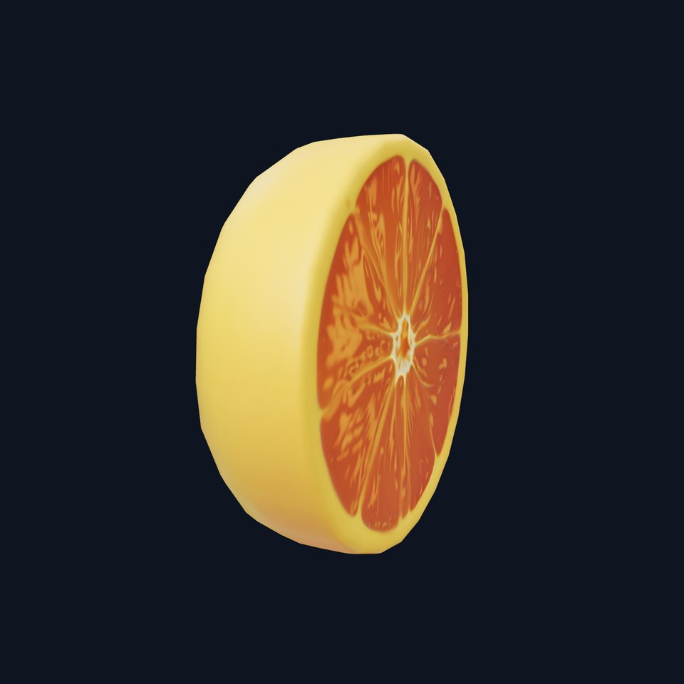 Fresh Orange Slice model pack